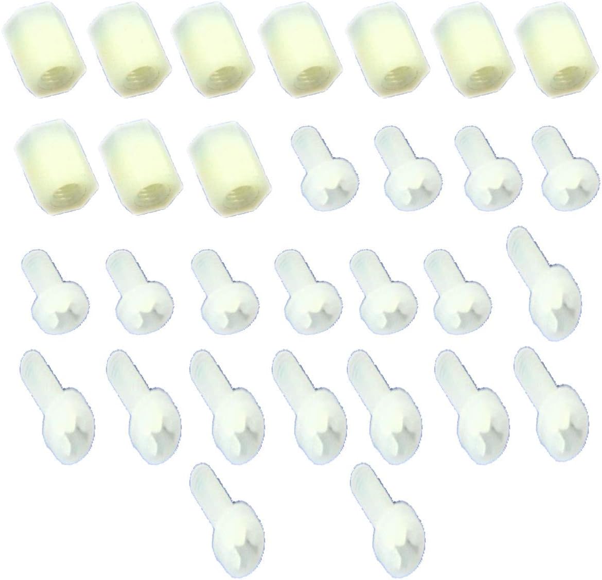 TYPHEERX 150PCS M2.5 Nylon Nut Standoffs Spacers for DIY Building of FPV RC Quadcopter Drone