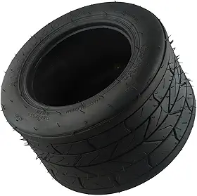 Pneu sem câmara de ar de 10 polegadas para veículos elétricos, pneu externo de borracha resistente ao desgaste com linhas de aderência especiais, preto (10 x 6,00 - 5,5 15 cm)