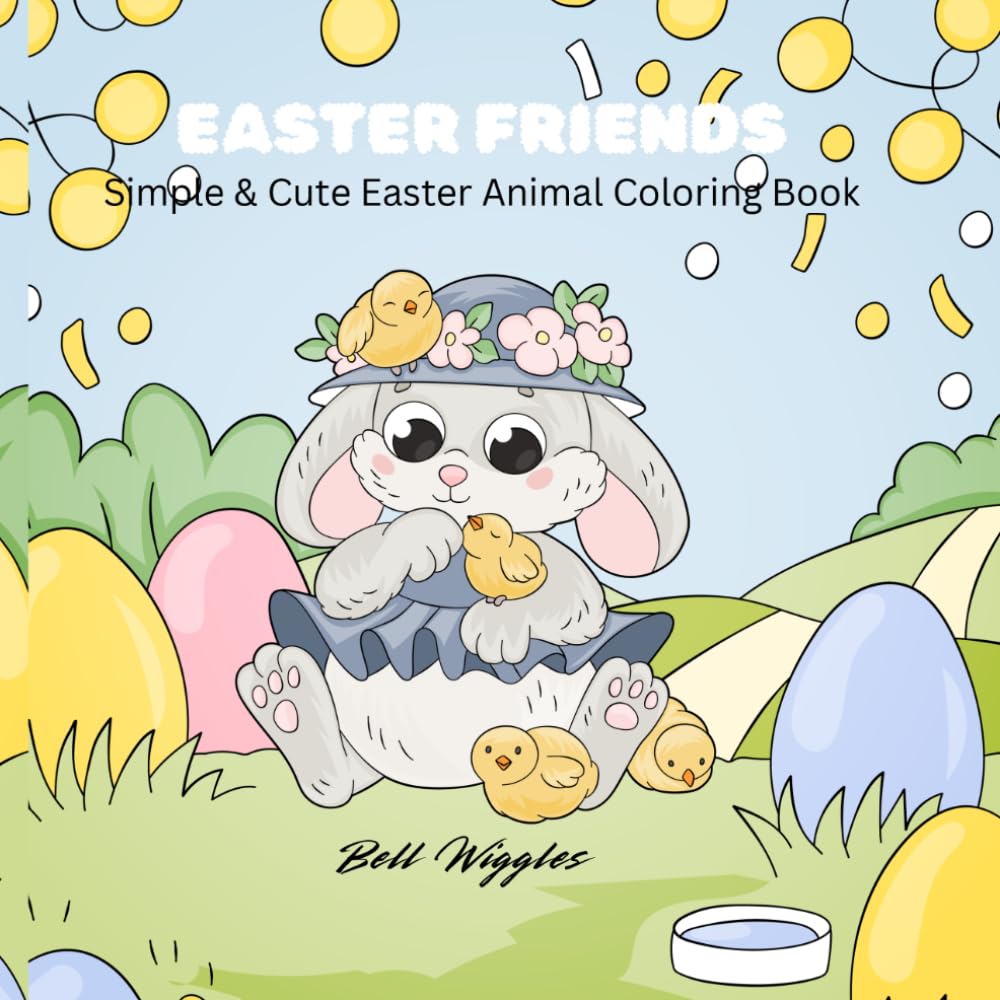 Easter Friends: Simple & Cute Easter Animal Coloring book
