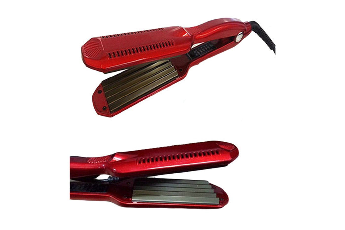 Piastra Professionale per Capelli Effetto Frisé da 45W in Tormalina 220°C, Variabile, Media