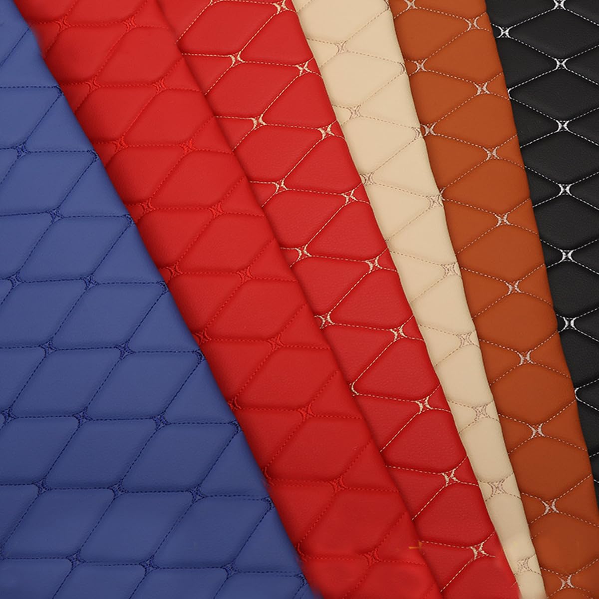 Amazon.com: LANOBA Diamond Faux Leather Vinyl Quilted Foam Fabric