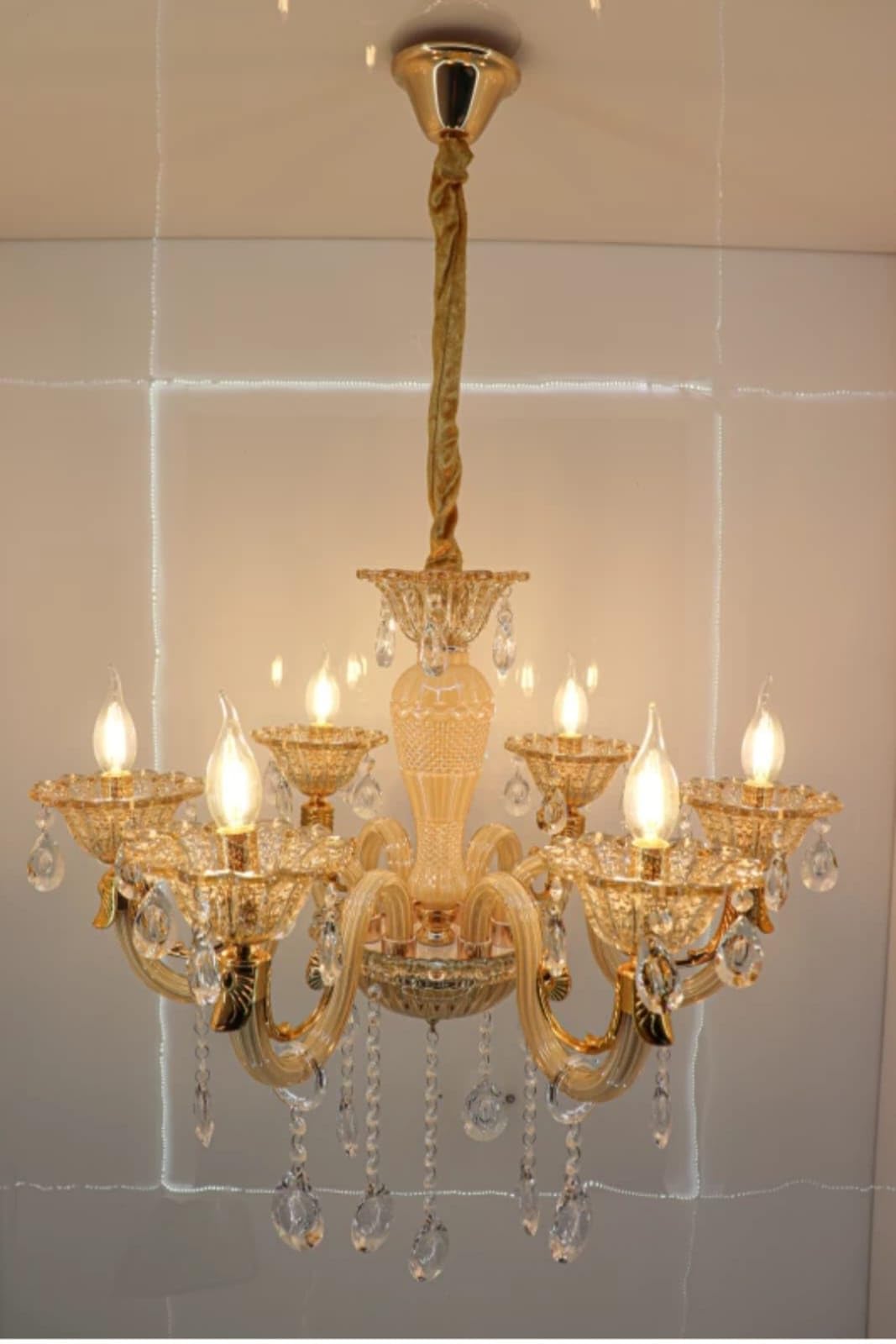 KAYUV Chandelier Modern k9 Crystal Luxurious 6 Bulb Lighting for Your Beautiful House, Dining Room, Kitchen, Hall Area, Hotels, Resturant, Club-image-49