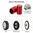 PAVANI Car Tyre Valve Caps Metal Stem Air Cap Covers for Wheels – Nozzle Dust Protector Compatible for Kwid, Triber, Kiger, Duster, Lodgy, Pulse, Captur, Scala gallery image