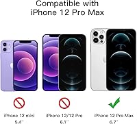 Vista 2 de JETech Protector de pantalla de cobertura completa de privacidad para iPhone 12 Pro Max de 6.7 pulgadas, película de vidrio templado antiespía