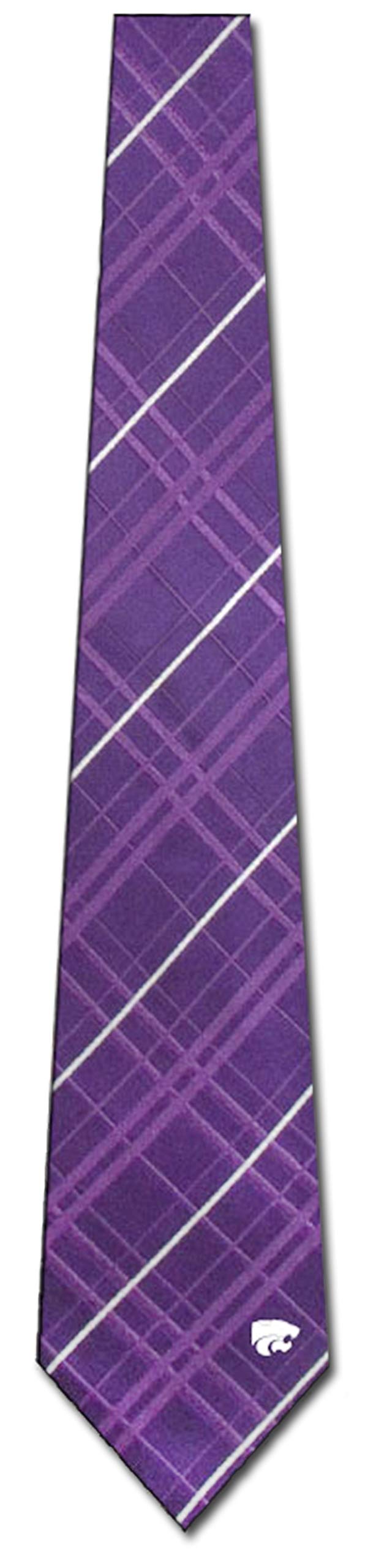Kansas State Oxford Stripe Woven Silk Necktie