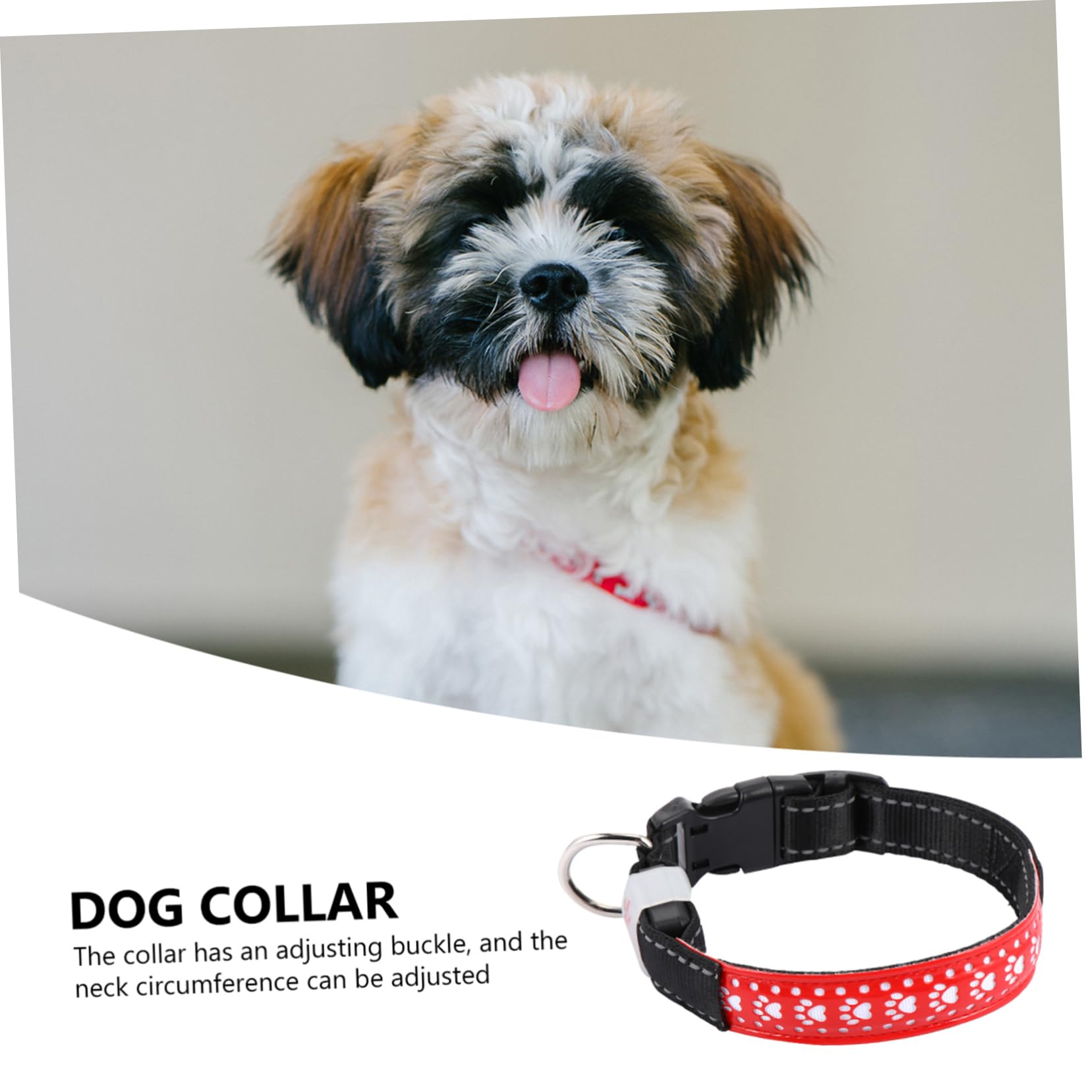 BESPORTBLE 3pièces Collier Lumineux LED pour Chien Collier PU pour Animaux Accessoire Rechargeable Design Élégant Et Visible