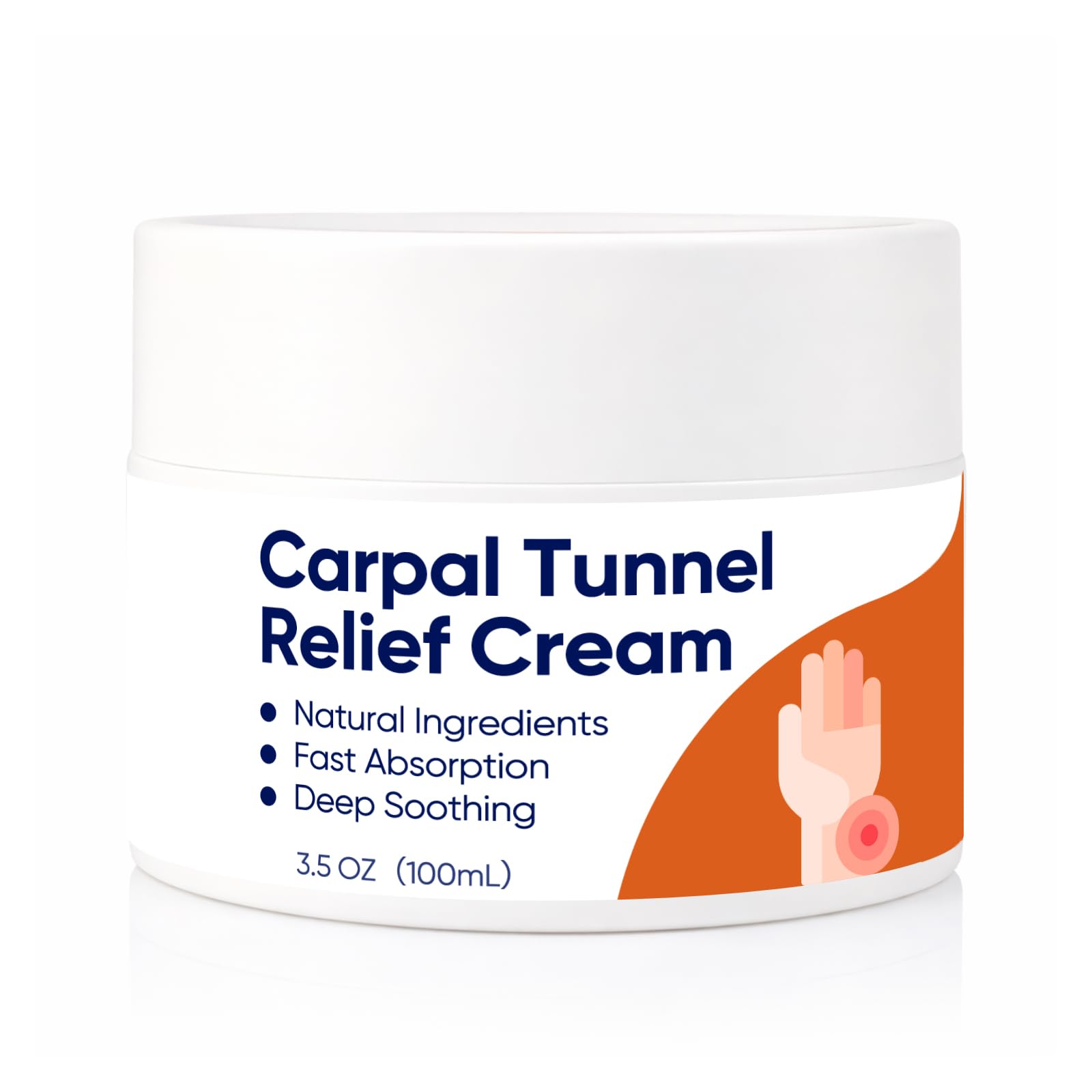 Carpal Tunnel Cream, Herbal Nerve Hand & Wrist Cream, Natural Hand Care, Non-Greasy Ginger Arnica, Sandalwood Emu Oil & Turmeric Oil, 3.5 fl oz 1