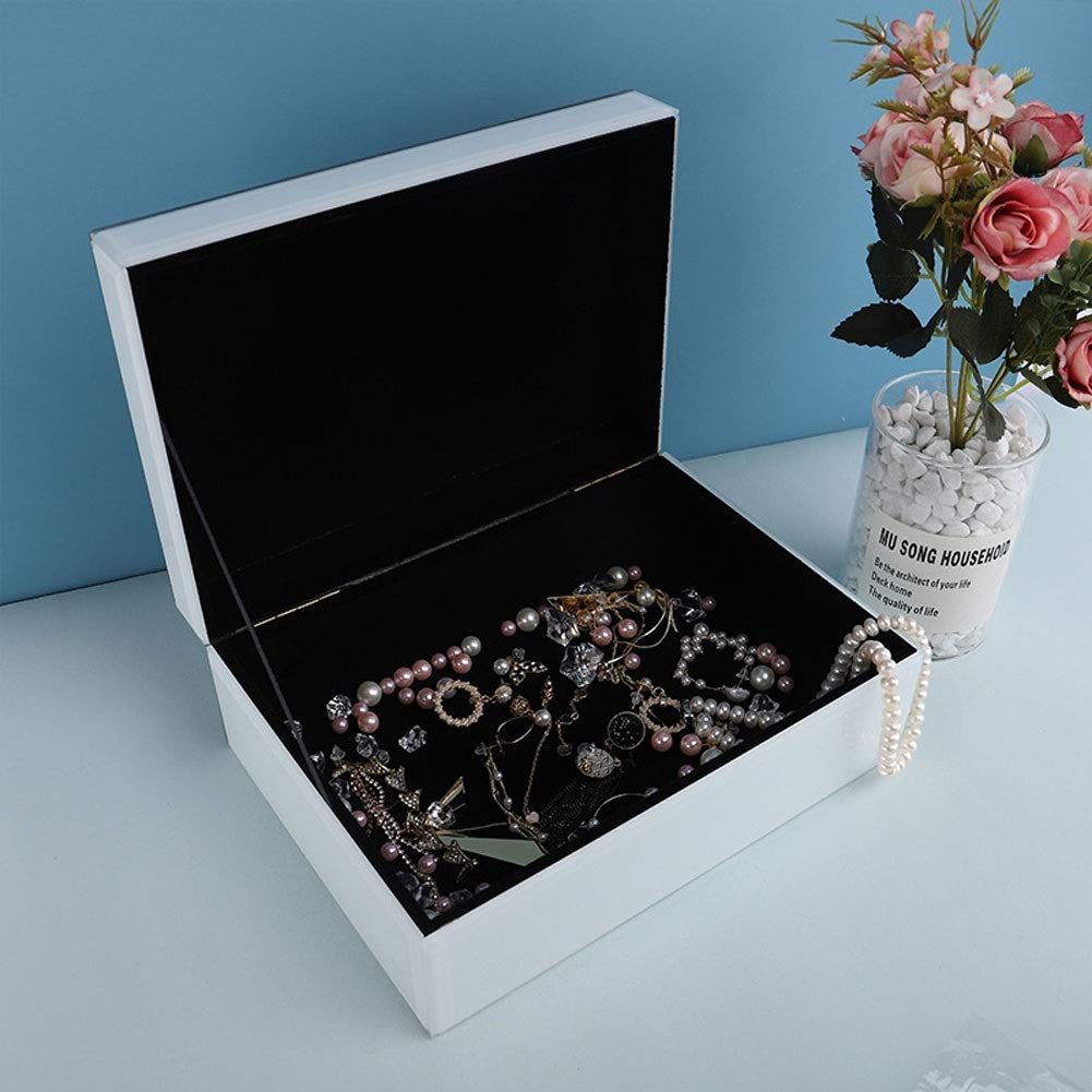 Regalo per Donne Scatole per Gioielli Scatole per Gioielli Semplice organizzatore di Gioielli in Vetro Trasparente Scatola Moderna per la casa, Bracciale, Collana, Orecchini, Anelli