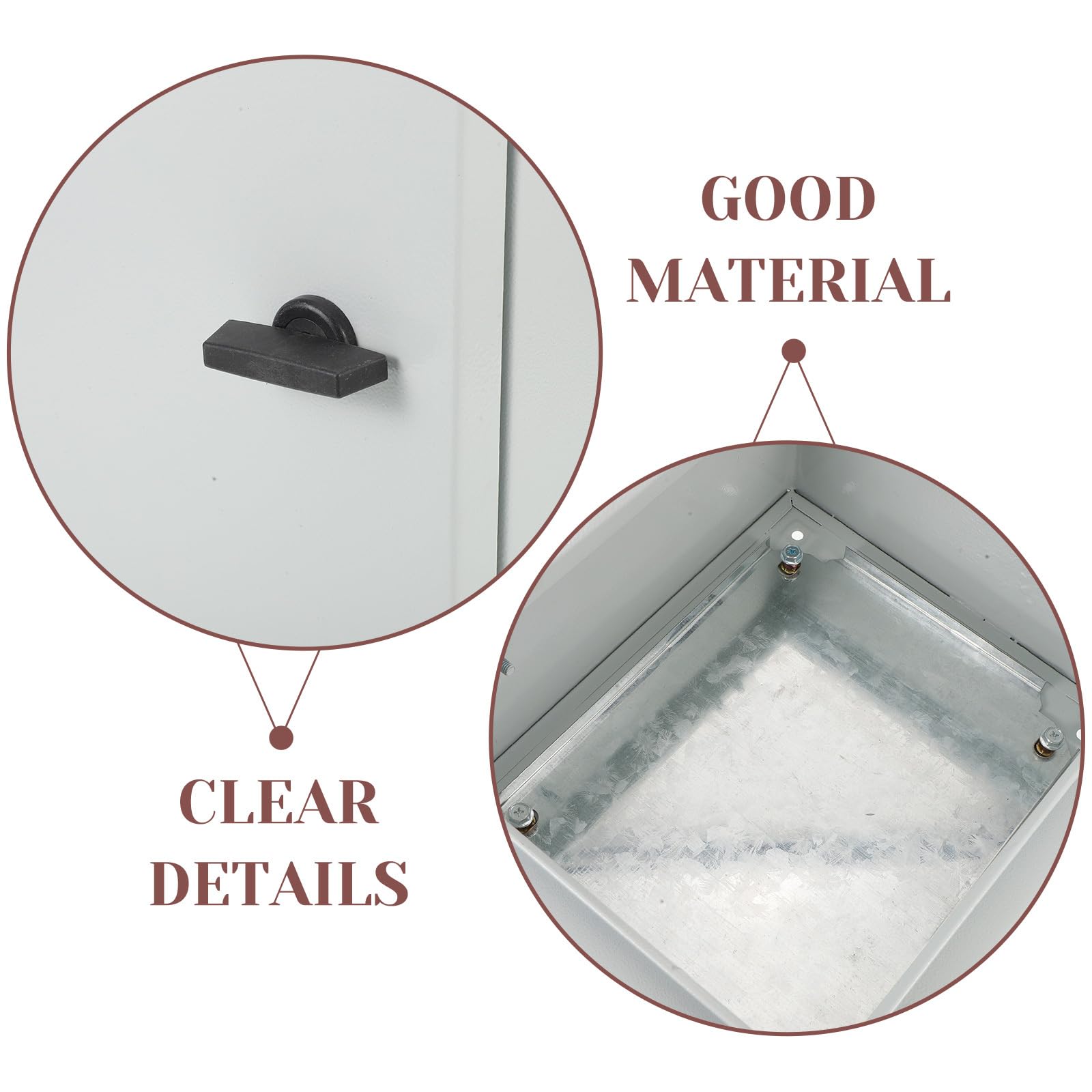 Coffret électrique extérieur : 30 x 25 x 14 cm, boîtier de dérivation étanche à l'eau et à la poussière avec serrure – Boîtier de distribution mural
