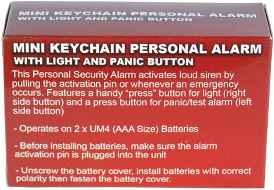 Safety Technology Keychain Alarm w/Light