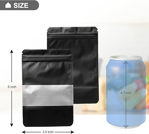 Miniatura 2 de Stand-up Pouch - Bolsa comestible a prueba de olores, para almacenamiento de alimentos, paquete de 100 recipientes resellables para productos de