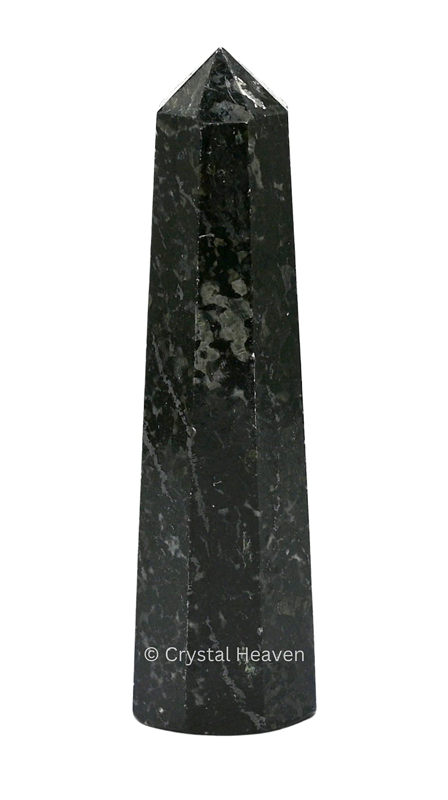 Aashita Creations Nuummite Crystal Tower Obelisk Point for Chakra, Healing and Balancing - AAA Grade Original Certified (2-3 Inches)