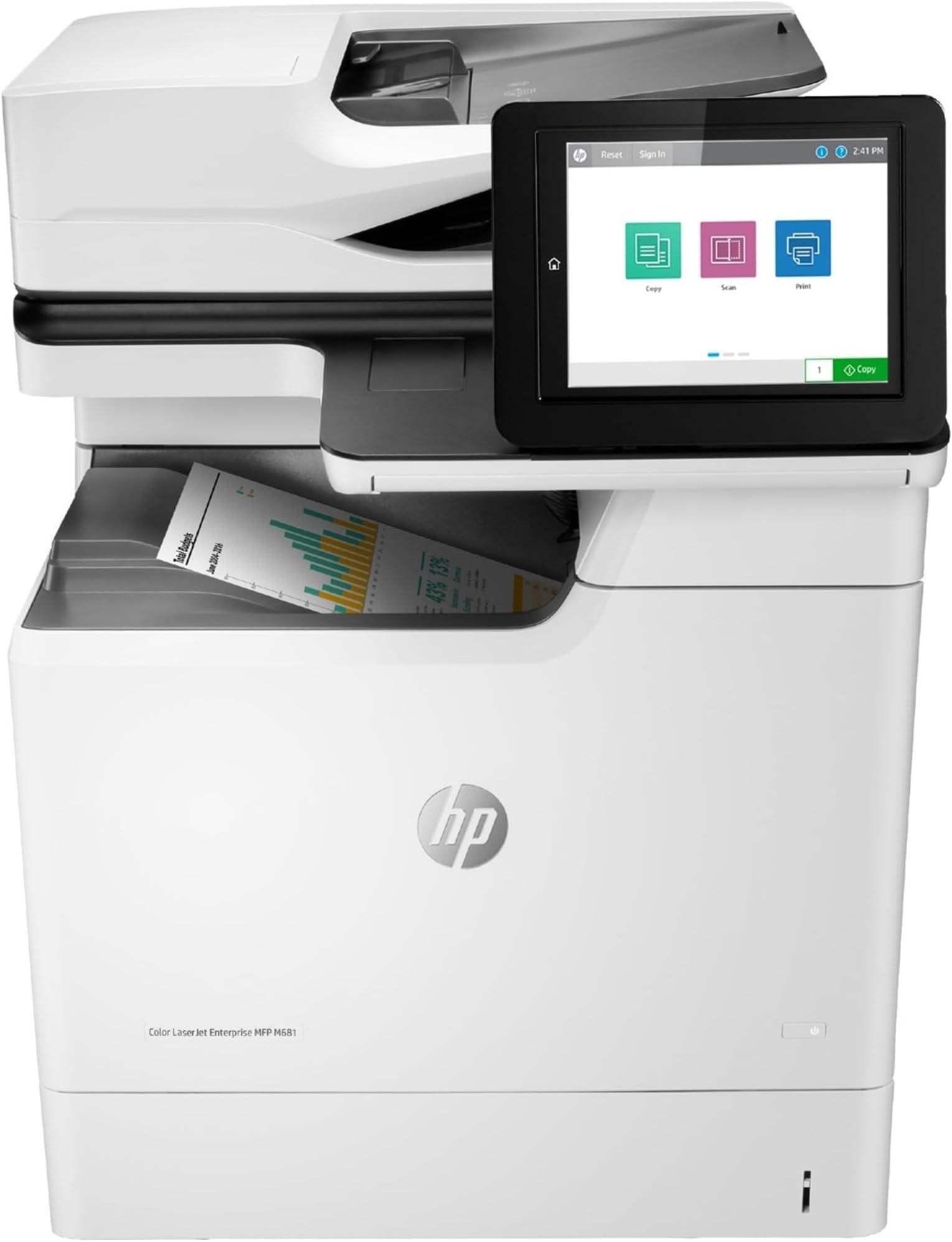 HP Color Laserjet Enterprise MFP M681dh Duplex Printer (J8A10A),Grey