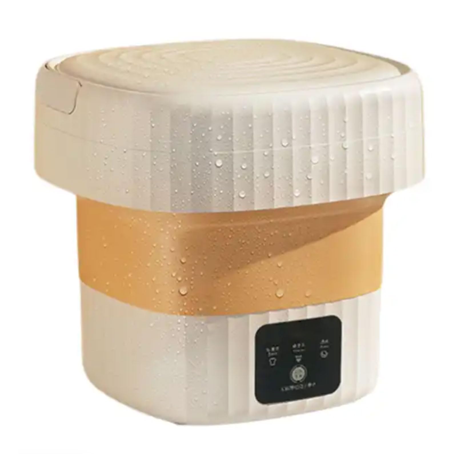 Składana mini pralka, przenośna pralka 6l/9l, materiał Tpe, wodoodporność Px4, elektroniczny panel dotykowy z koszem drenażowym 9L yellow