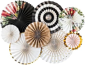 Amazon.co.jp: bardsxgfg(あき) ペーパーファン 8点セット 花系 誕生日