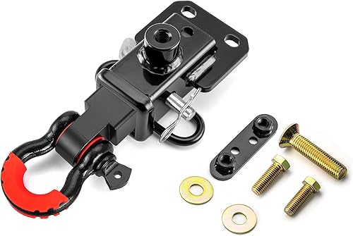 WeiSen Receptor de enganche de remolque trasero de 2 pulgadas clase 3 y receptor universal de enganche de grillete de 2 pulgadas con grillete de