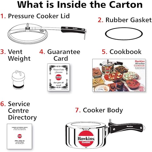Miniatura 5 de Olla a presión de aluminio Hawkin Classic CL15 pequeña 04 galones color plateado Plateado