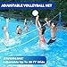SWIMLINE ORIGINAL Pool Volleyball Net Games Set With Ball Adjustable Up To 20 Feet Wide | For Kids & Adults | 2 Blue Water-Fill Bases | Easy Assembly Compatible W/ Outdoor & Indoor Inground Pools