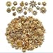 BronaGrand 100 Gram(About 250-350pcs) Bali Style Jewelry Making Metal Bead Caps Deluxe New Mix,Antique Gold