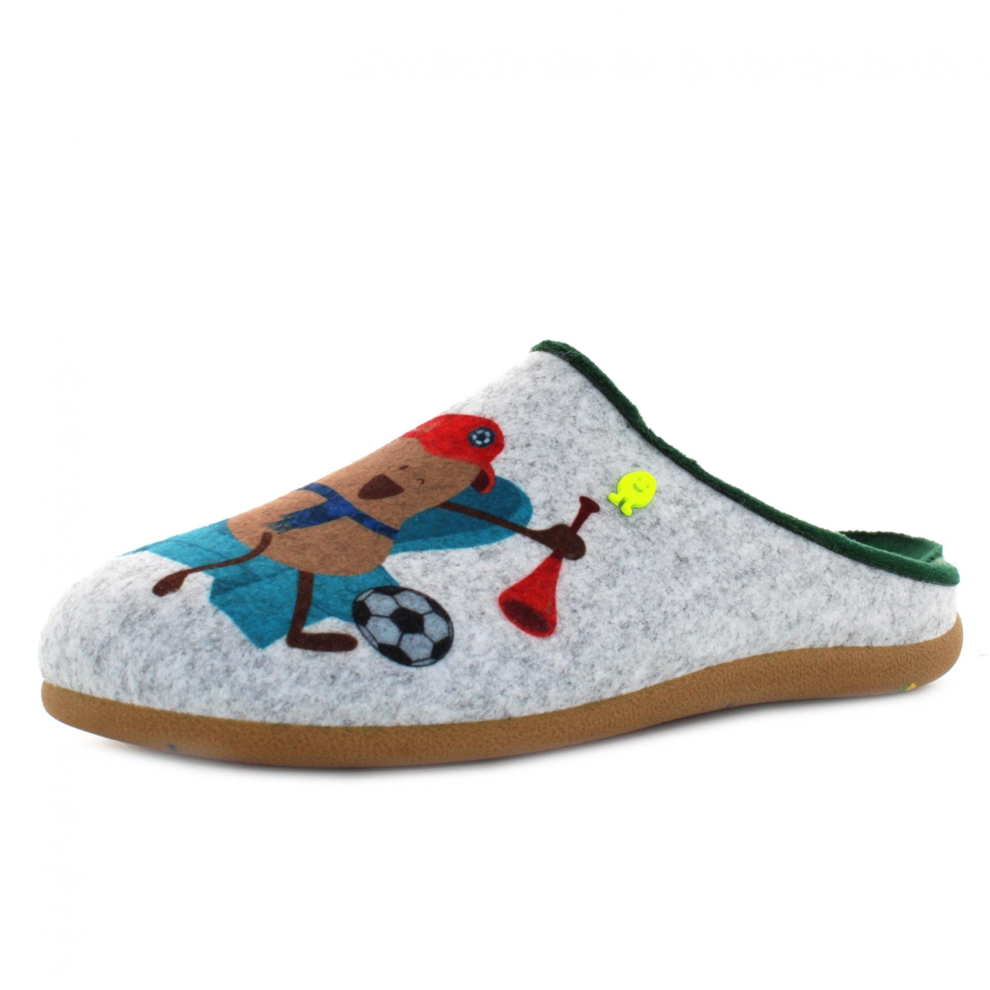 HOT POTATOES Mens Kolssas Slipper, Gris, 6.5 UK
