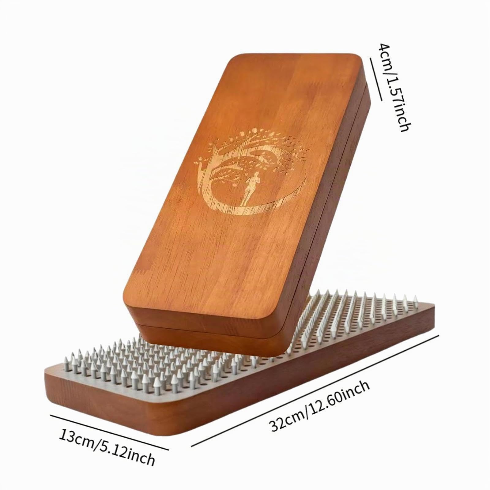 Lot de 2 Planches de avec Clous, faciles à Transporter, 32 x 13 x 4 cm, pour acupression et méditation