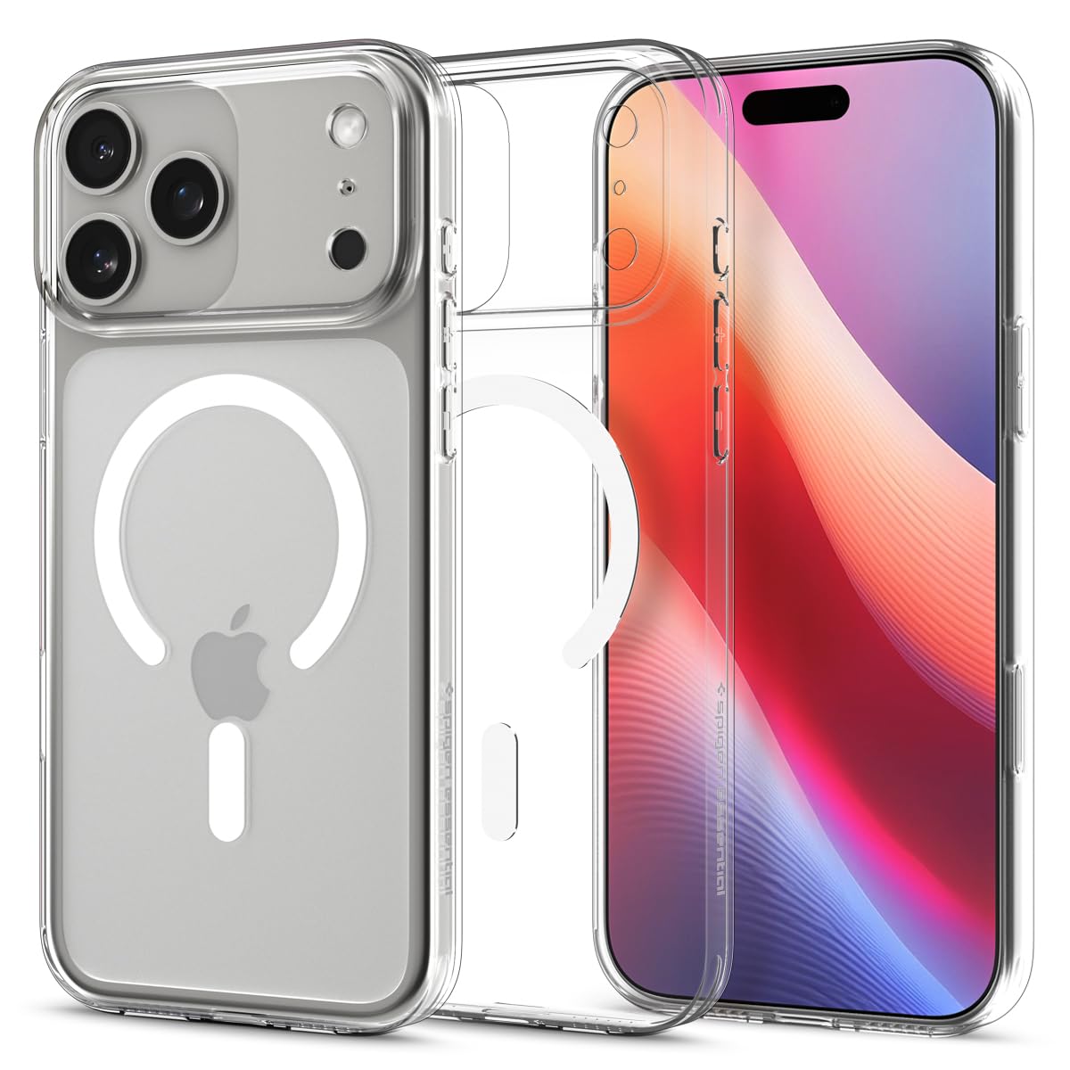Spigen Clear Crystal MagFit Back Cover Case Compatible with iPhone 17 Pro (PC | Clear White)-image-7