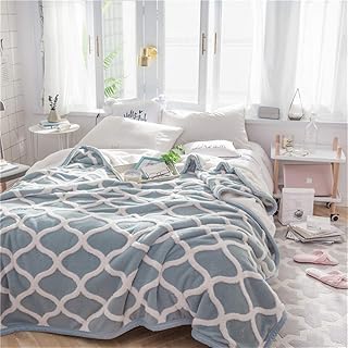 SK Studio Manta de Sofá de Franela,Cálida Espesar Flor Mantas,Manta de Poliéster Manta para Sala de Estar Manta para Cama Azul 3 150x200cm
