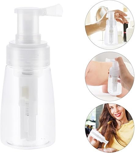 Miniatura 9 de Botella pulverizadora de polvo de barbero  6.1 fl oz de polvo de talco recargable y aplicador de fibra capilar para salón, hogar y viajes  soplador