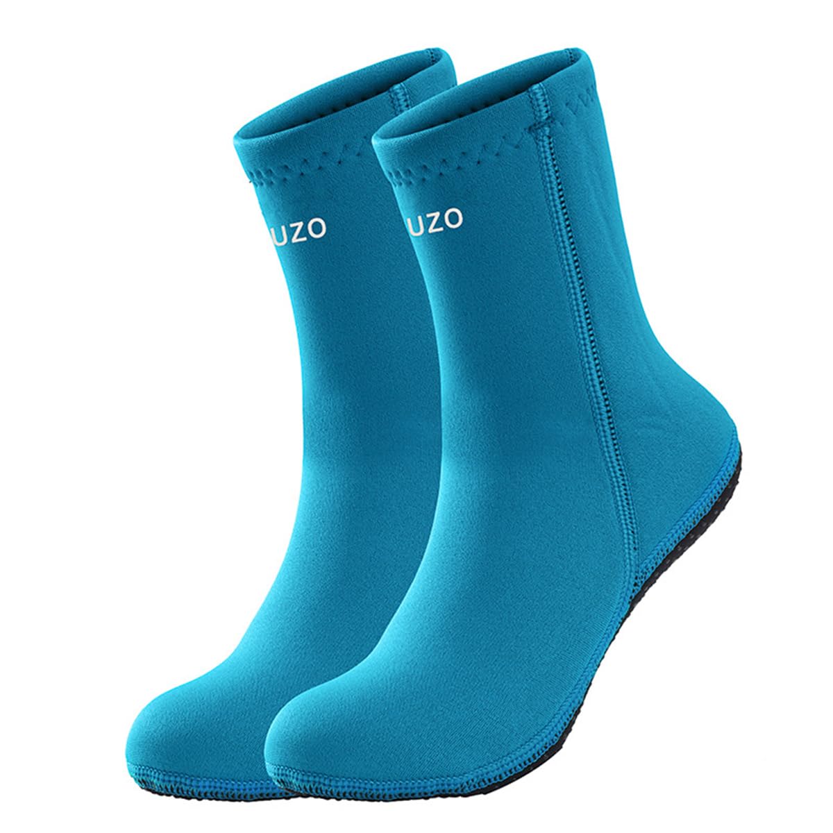 AUXDIQ 1 Pair Neoprene Socks 3mm Wetsuit Socks for Men Women Diving Socks Water Socks for Snorkeling Surfing Swimming Sailing Blue Size 11/12