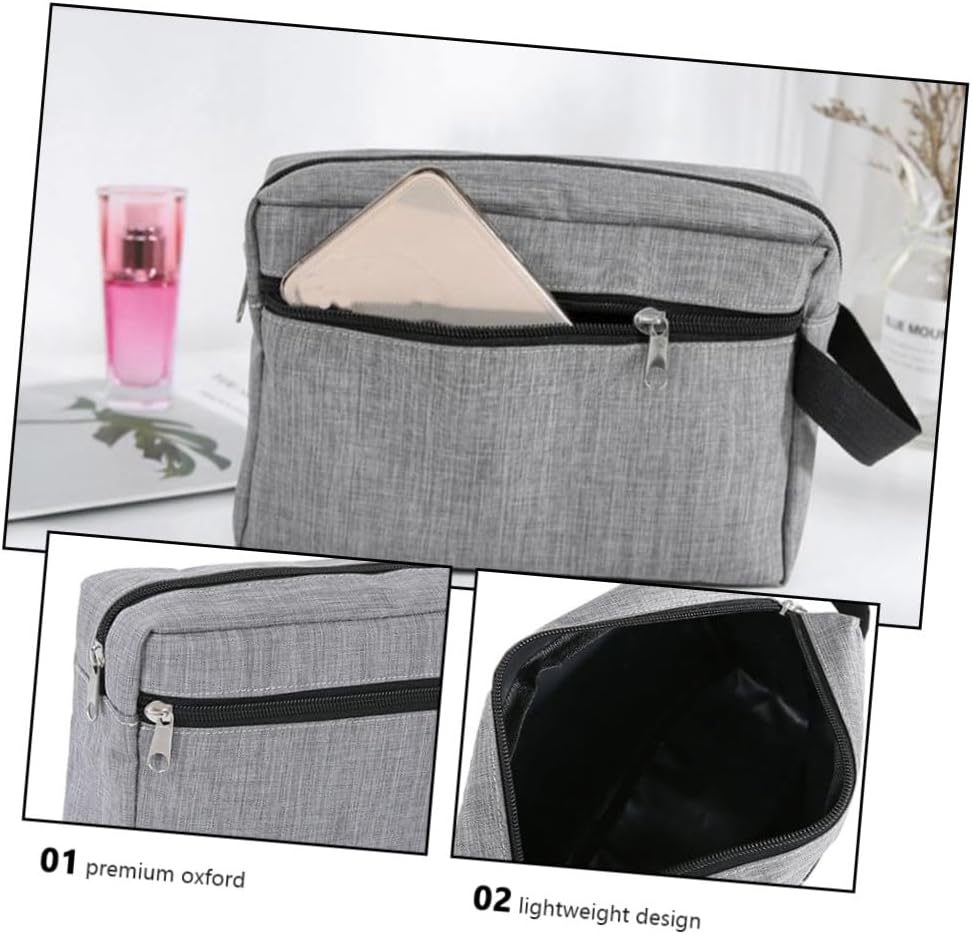 2Pcs Toiletry Pouch Oxford Cloth Travel Cosmetics Bag for Cosmetics image 3