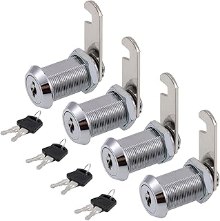 WOOCH Cabinet Lock, 1-1/8 Inch (30mm) Keyed Alike Cam Locks Secure File Drawer Door Mailbox Tool Box Dresser RV Cylinder R...