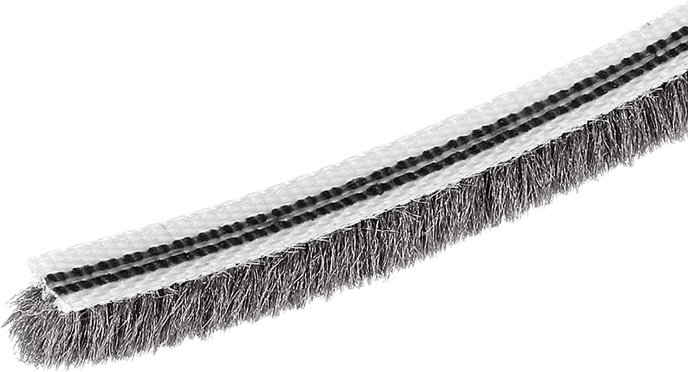 METALLIXITY Brush Seal Weather Stripping (1/4" x1/4" x10ft), Card Slot Door Brush Strip - for Sliding Sash Door Window Wardrobe Seal