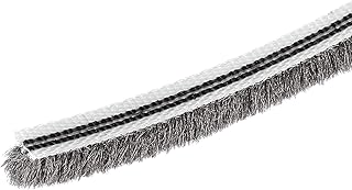 METALLIXITY Brush Seal Weather Stripping (1/4" x1/4" x10ft), Card Slot Door Brush Strip - for Sliding Sash Door Window Wardrobe Seal