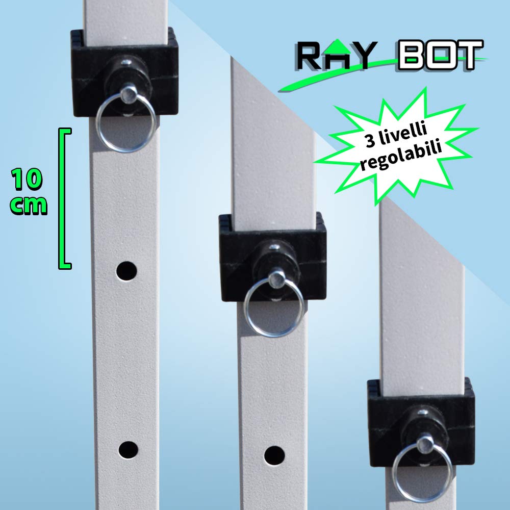 RAY BOT. Gazebo richiudibile 3 m x 4.5 m telaio acciaio con piede da 30mm e tessuti impermeabili in PVC a 350g metro. Gazebo richiudibile (Senza Teli Laterali, Giallo)