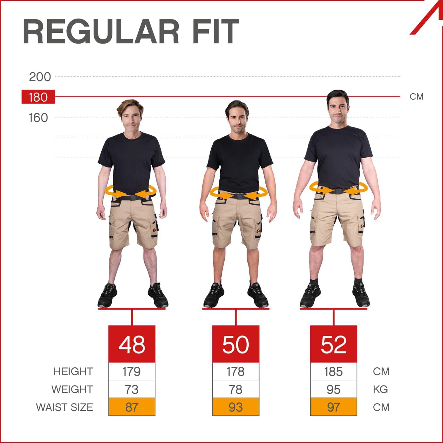 ACE Ace Constructor - Shorts d'utilité Professionnelle - Short Cargo - Homme