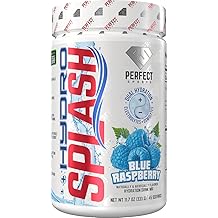 PERFECT SPORTS Hydro Splash | Hydration Drink Mix | Electrolytes, BCAAs, Vitamins | Fruits + Coconut | Zero Sugar, Caffeine Free | 45 Servings Blue Raspberry