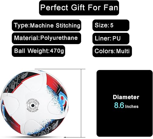 Miniatura 2 de Euro Cup Soccer Ball Tamaño 5  2016 Francia Final Match Football Réplica  Regalo icónico de recuerdos para amantes y coleccionistas del fútbol