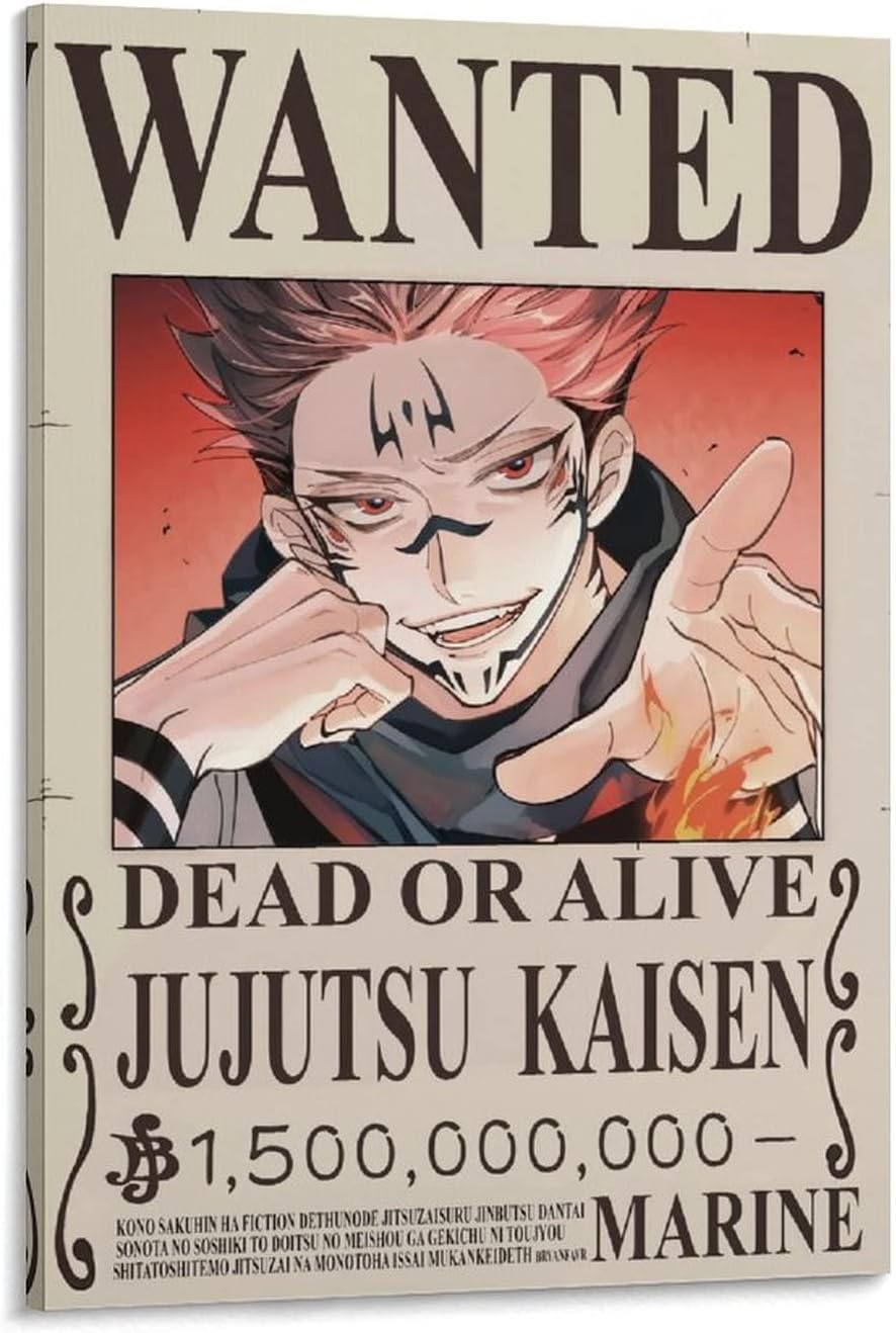 Ryomen Sukuna Jujutsu Kaisen Manga Couverture De Personnage Dortoir Chambre Art Mural Poster Toile Décoration Murale Poster Décoration Murale Peinture Pour Salon Chambre Décoration Cadre 20,3 X 30,5
