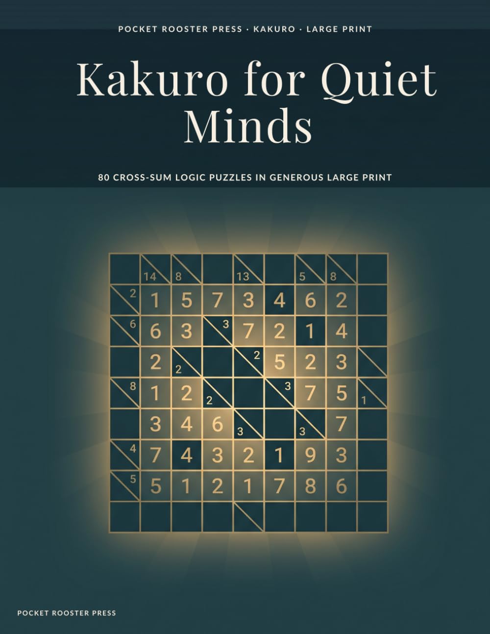 Kakuro for Quiet Minds: 80 Cross-Sum Puzzles in Large Print for Easy, Medium, and Hard Solving