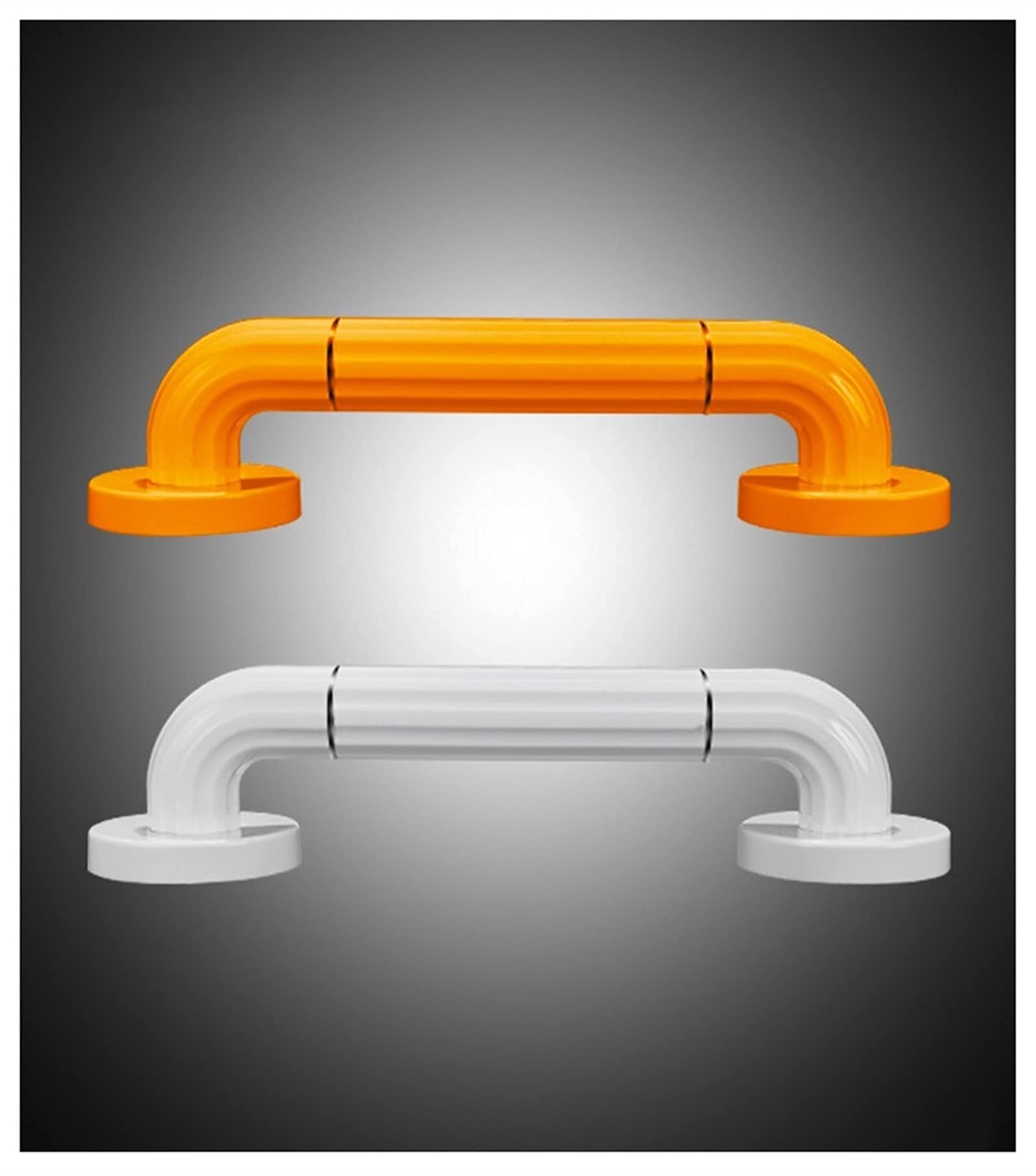 Barre de douche jaune 58cm pour maintien aux WC