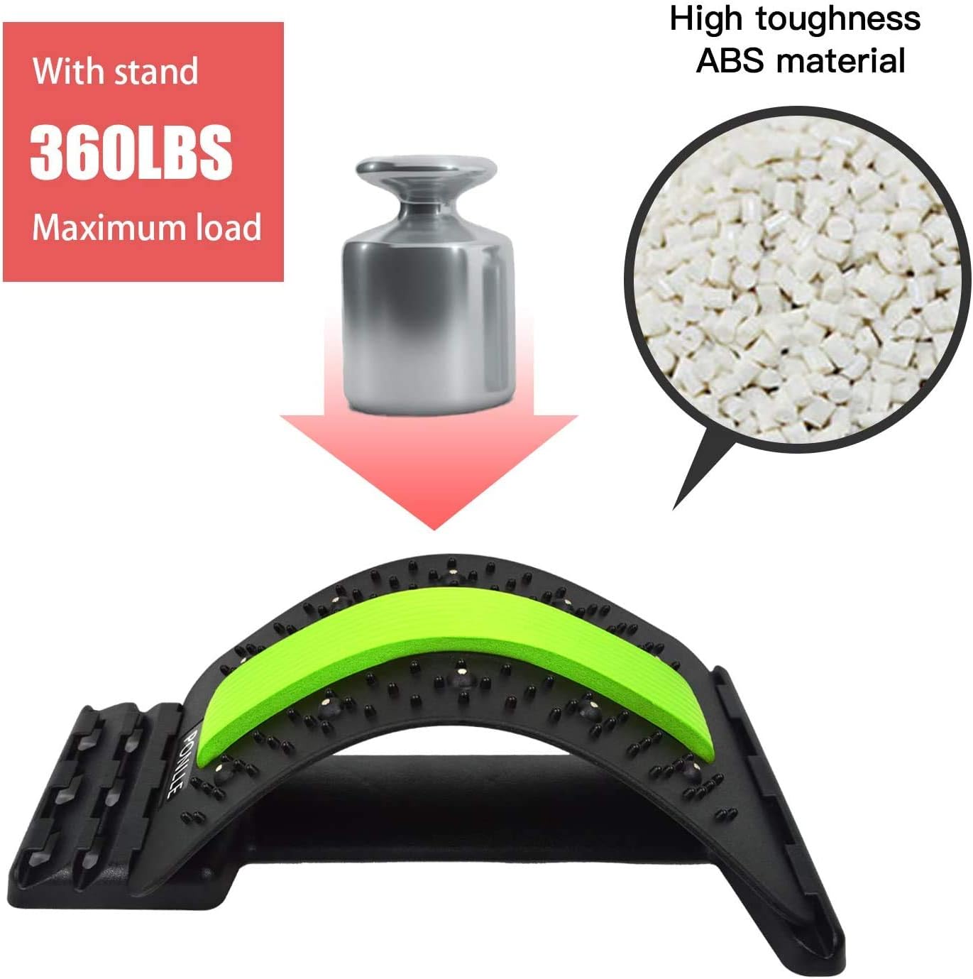 Lower Back Stretcher with Magnetic Acupressure Points Multi-Level Lumbar Stretching deviceLumbar for Pain Relief Chronic Herniated Disc Sciatica Scoliosis Spinal Back Stretcher for Relieve Back Pain : Health & Household