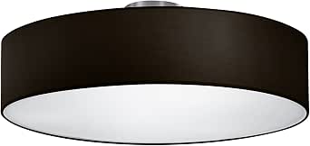 Licht-Erlebnisse Deckenlampe Vivian – 3x E27, Max. 60W, Ø 500 Mm, Stoffschirm, Für Wohnzimmer, Schlafzimmer