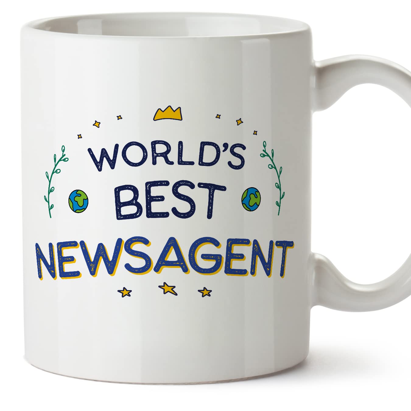 MUGFFINS Newsagent Mug - in English - World's Best - Funny Gift for Colleagues - Ceramic 11oz Mug — image 1