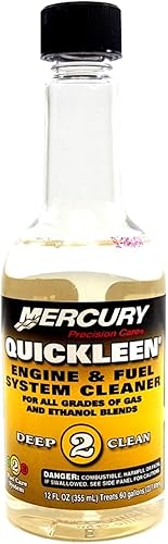 Mercury Marine Quickleen Limpiador de motor y sistema de combustible, 12 onzas 92-8M0047931