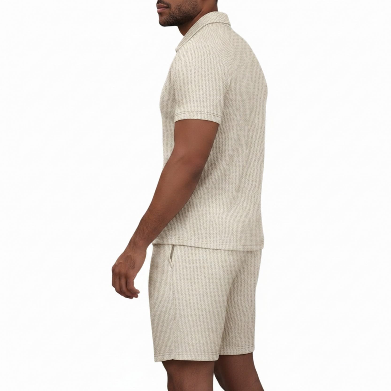 Ensemble Homme Survêtement Jogging Homme Tee Shirt et Short à Poche Ensemble Décontracté Été