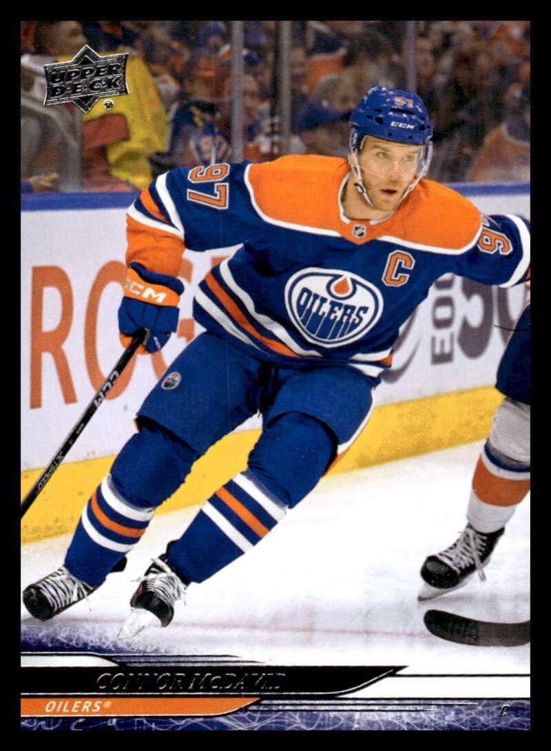 2024-25 Upper Deck Series One #74 Connor McDavid Edmonton Oilers Official NHL Hockey Card in Raw (NM or Better) Condition