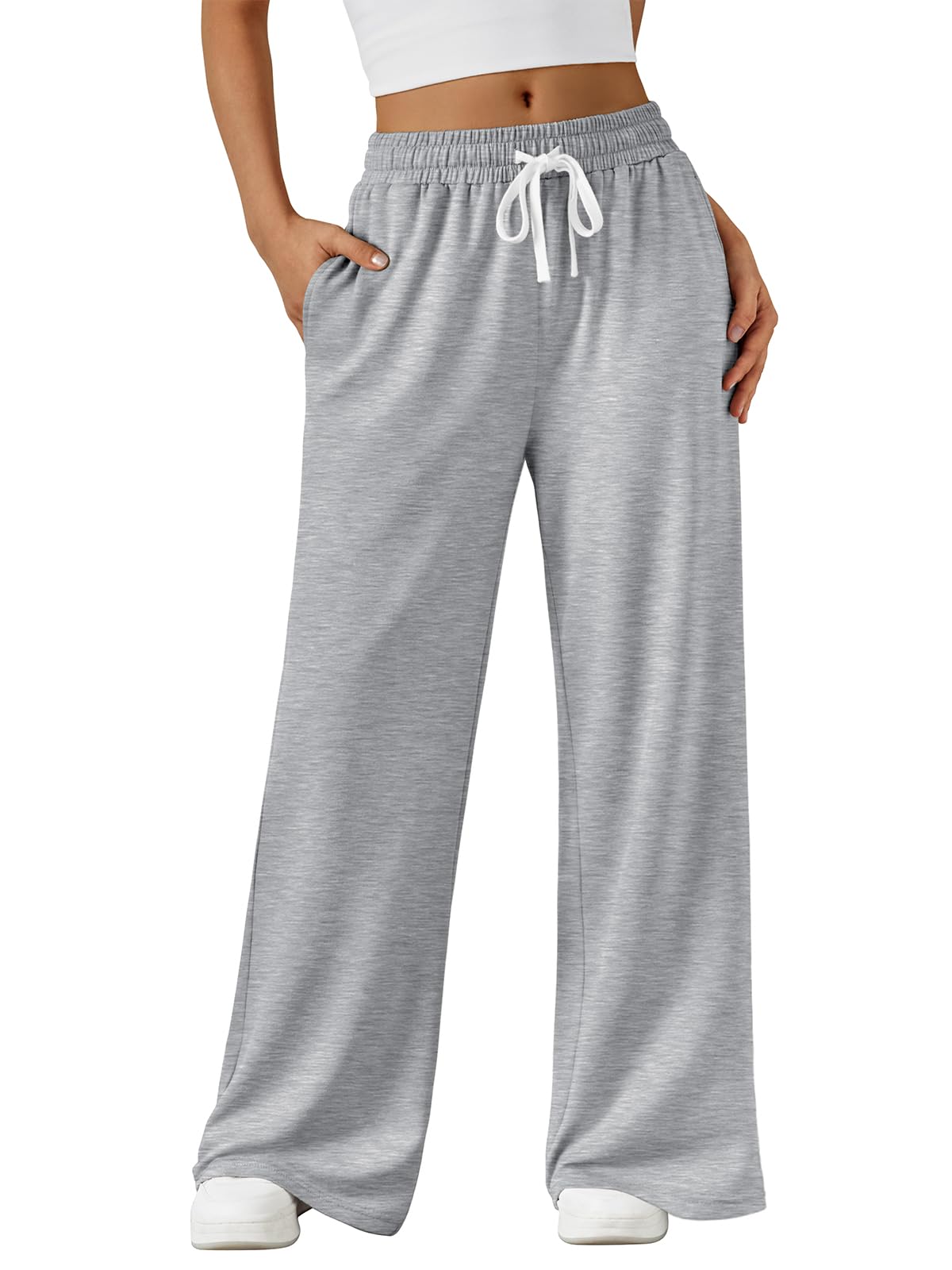 AUTOMET Lounge Pants Women Wide Leg Casual Sweatpants Baggy Workout Sweat Pajamas Pants Fall Fashion Outfits with Pockets