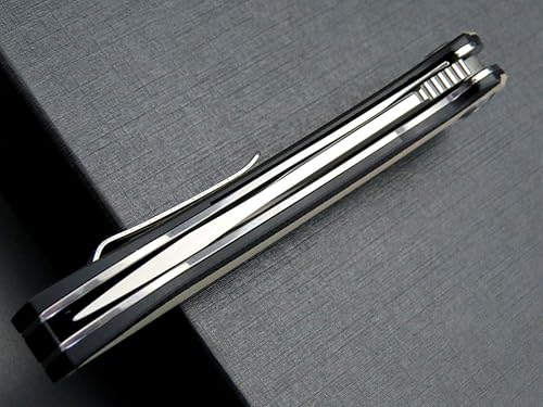 Miniatura 7 de Eafengrow EF947 EDC D2 Cuchillo plegable, carpeta de rodamiento de bolas con asa G10 con forro de bloqueo, cuchillo aleta EDC con bolsillo, camping,