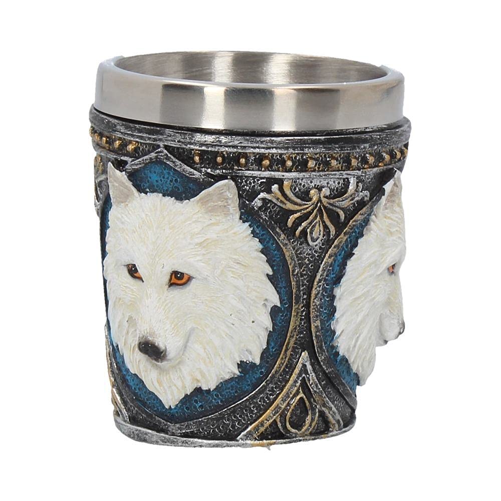 Nemesis Now Ghost Wolf (set di quattro) bicchierini da liquore, 8 cm, bianco