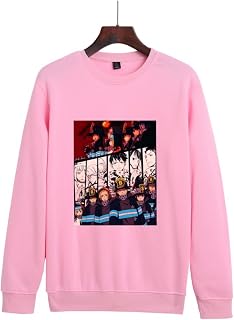 GUANGTAO Fire Force Anime Print Crew Neck Sweatshirt Shinra Kusakabe & Arthur Boyle Character Print Casual Sweatshirt Made of Polyester Material Sizes Xxs To 4Xl Available In 6 Colors